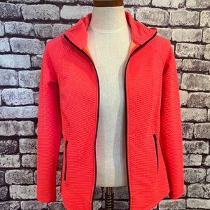 Talbots Orange & Black Long Sleeve Zip Up Jacket Size XS
